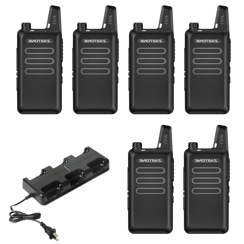 

Zastone x6-mini walkie portable talkie, 6 pieces, 400-470, uhf, two-way radio, amateur radio