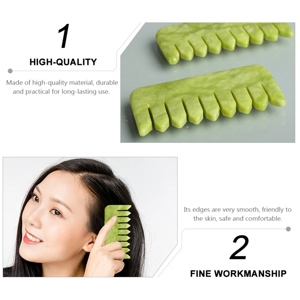 

Jade Hair Comb Comb Practical Head Comb Scalp Care Jade Massager