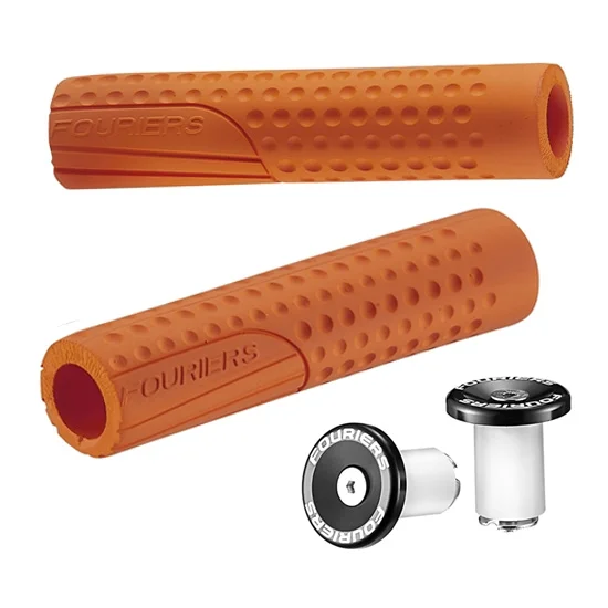 Orange Fouriers GP-S001 MTB горный велосипед велосипедный велосипед силиконовая резина поролоновая ручка с ЧПУ - Цвет: Orange