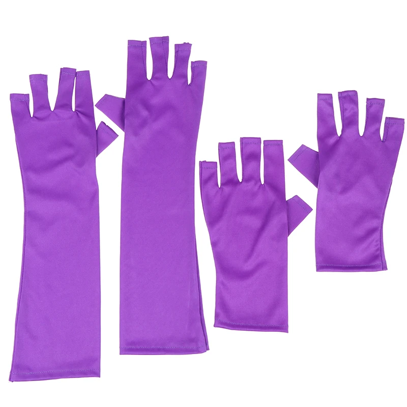 25/40cm Protection UV Light Lamp Gel Polish Tips Nail Mittens Tool 1Pair Art Anti-ultraviolet Open-Toed Gloves | Красота и здоровье