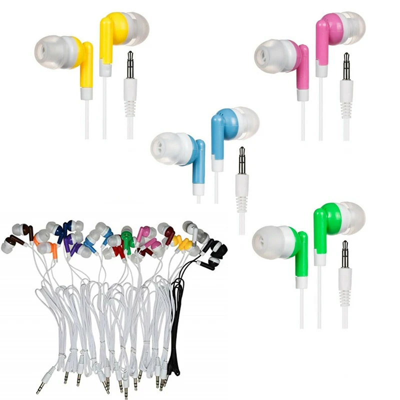 

Партия 500 одноразовых белых 3,5 мм наушников-вкладышей сотовых телефонов/MP3 | Отличный звук