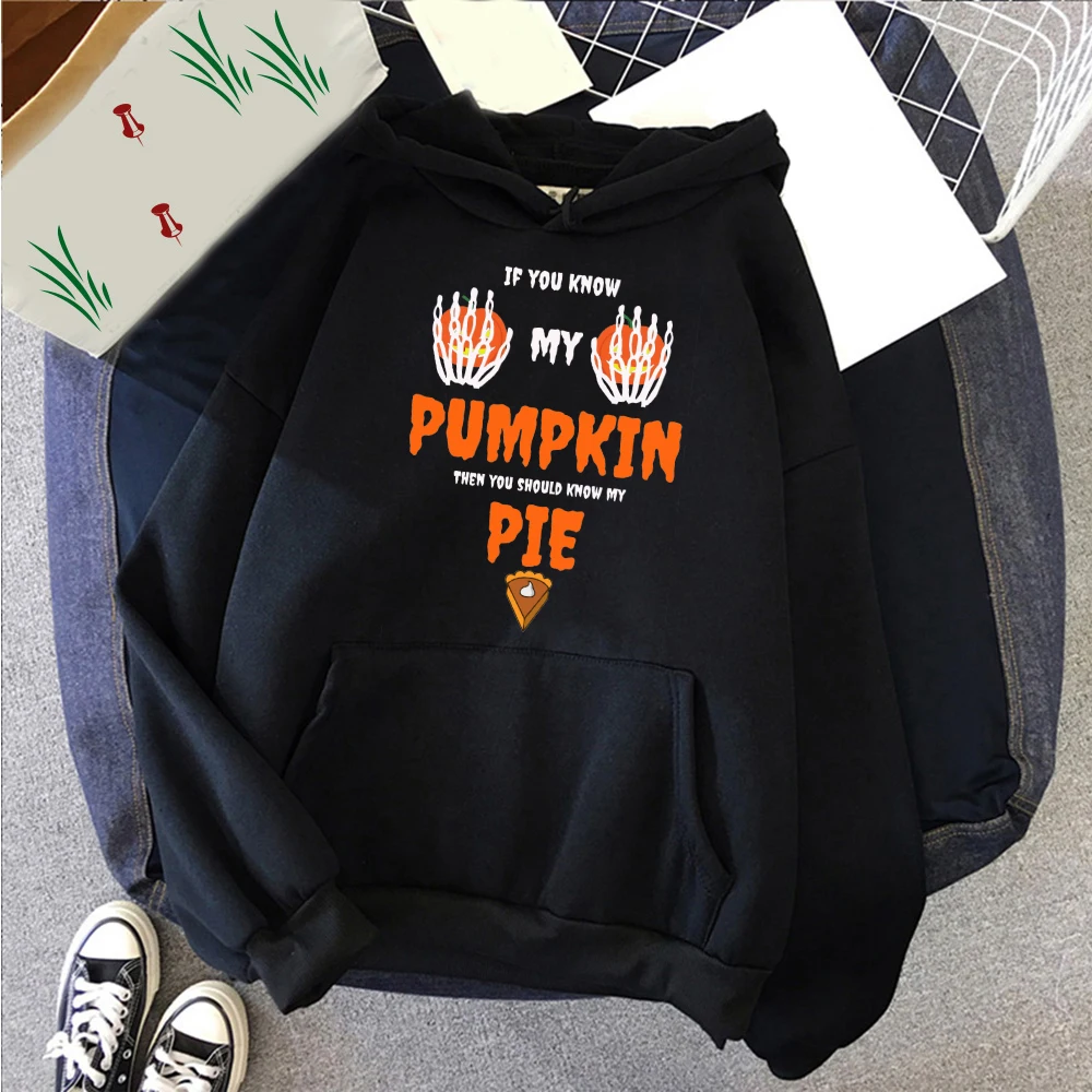 

Harajuku Anime Hoodie Evil Pumpkin Head Print Pattern Halloween Pullovers Tops Long Sleeves Hoodie Male and Female