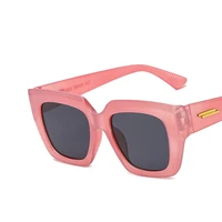 thick frame square sunglasses women luxury brand black pink vintage shades fashion sun glasses women clear ocean lens uv400 new