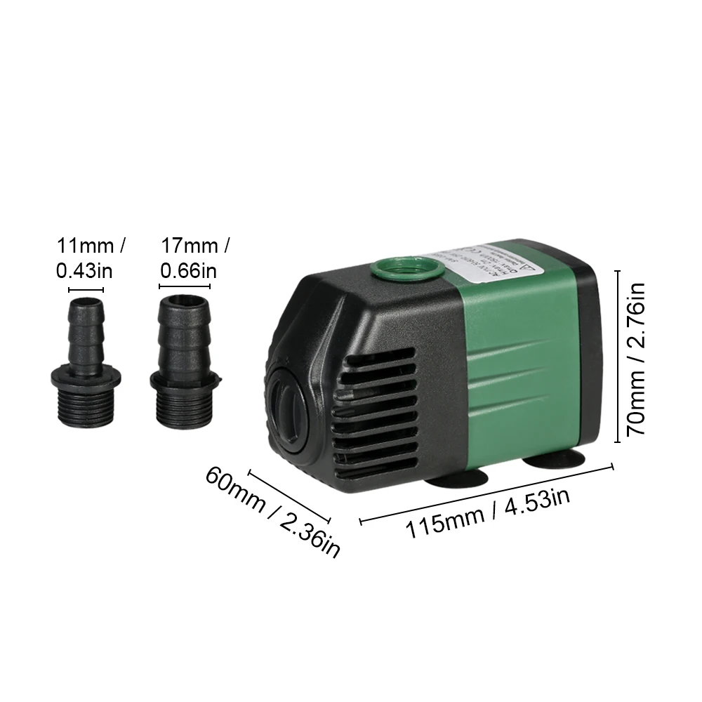 Погружной водяной насос для аквариума 220 л/ч водных садов и гидропонных систем с 2