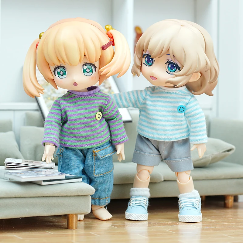 

OB11 Baby Clothing BJD GSC Plain Handmade Clay Man T-Shirt Long Sleeve Baby doll clothes coat
