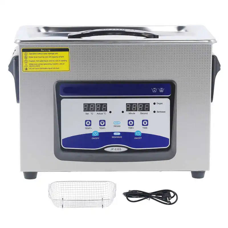 

4.5L Ultrasonic Cleaner Stainless Steel Glasses Cleaning Machine US EU Plug Household Cleaning Supplies