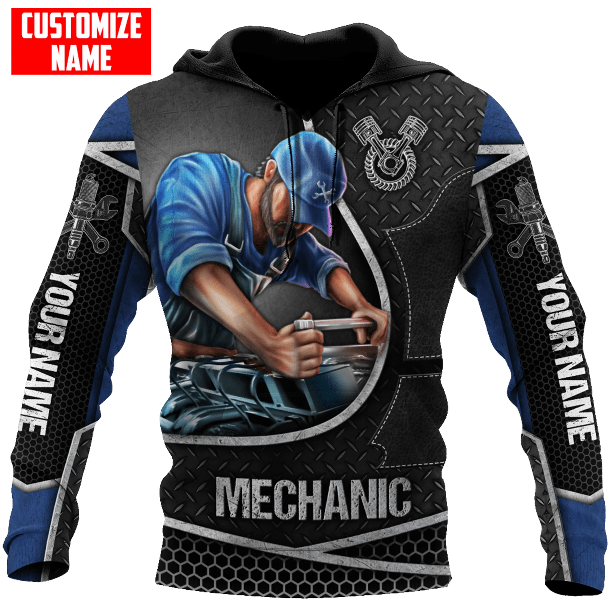 Новейшие художественные толстовки PLstar Cosmos 3 с напечатанным названием механика