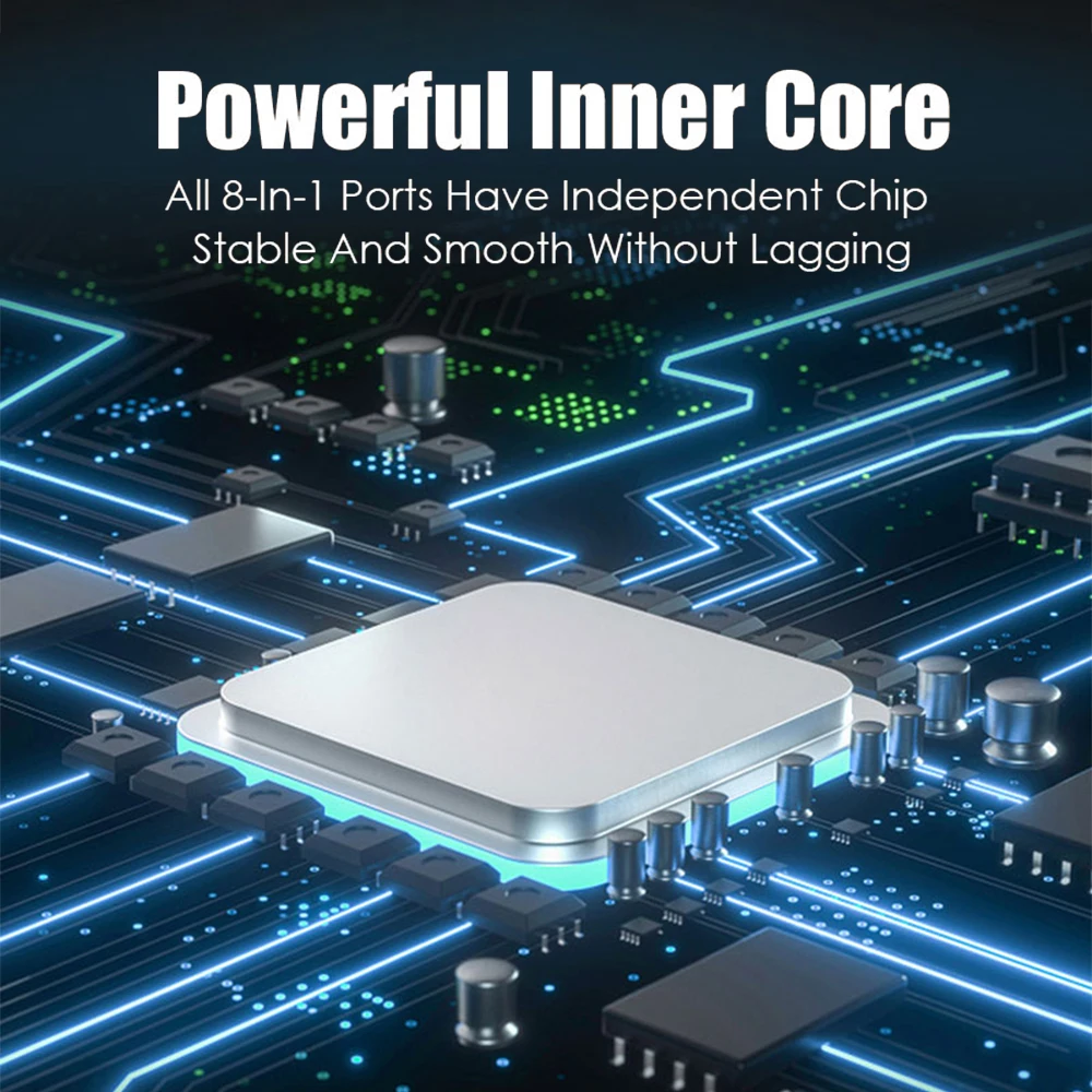 usb 3 0 type c адаптер 8 в 1 4k usb c хаб с концент