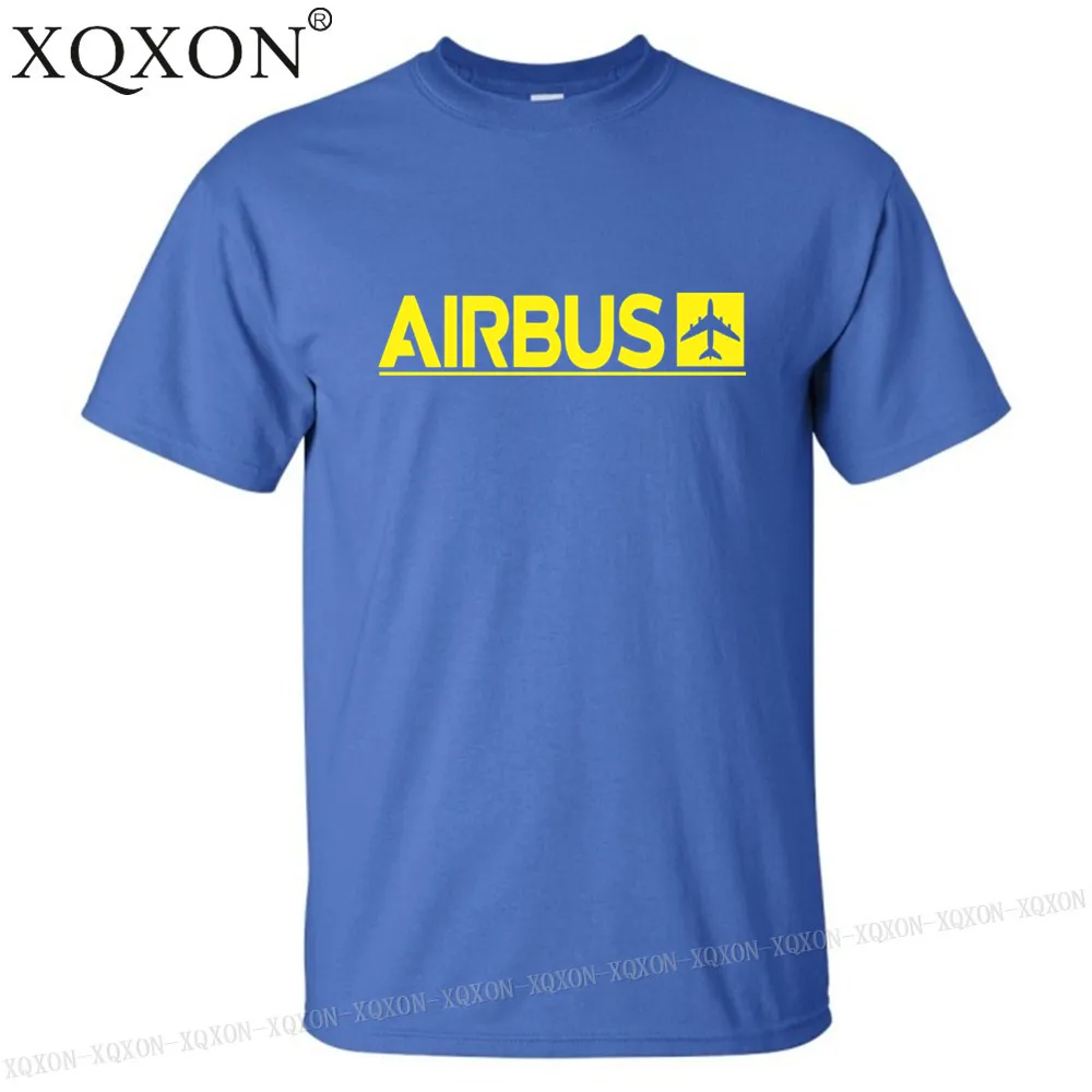 Blue XQXON-, новые Забавные футболки, летние мужские хлопковые футболки, мужские футболки с принтом Airbus, K712 - Цвет: Blue