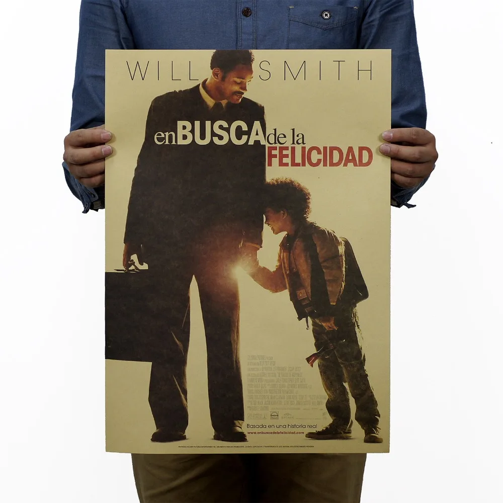 В погоне за счастьем Винтаж крафт Бумага классический постер фильма Карта