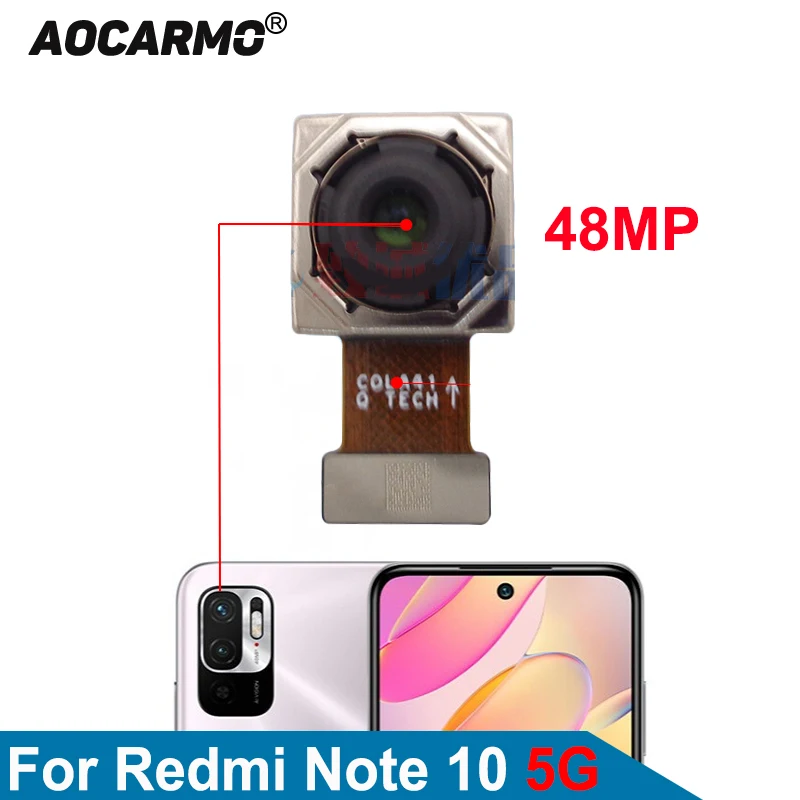 

Aocarmo For Xiaomi Redmi Note 10 5G Back Rear Big Main Camera Module Flex Cable 48MP Replacement Part