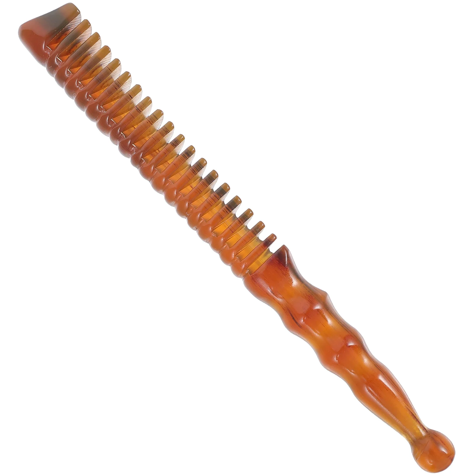 

1pc Natural Sheep Horn Comb Anti Static Massaging Comb Wide Tooth Hair Comb