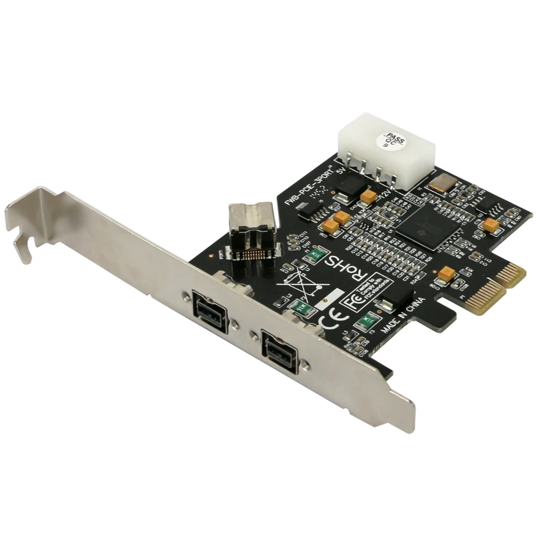 PCI Express E x1 в 3 порта 1394B Карта контроллера добавьте карту на для FireWire 800 IEEE 1394 B 2 + 1