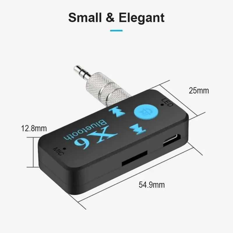 3 in 1 Wireless Bluetooth 4.0 Adapter USB Receiver 3.5mm Audio Jack Converter TF Card Reader MIC Call Support For Car Speaker X6 | Мобильные