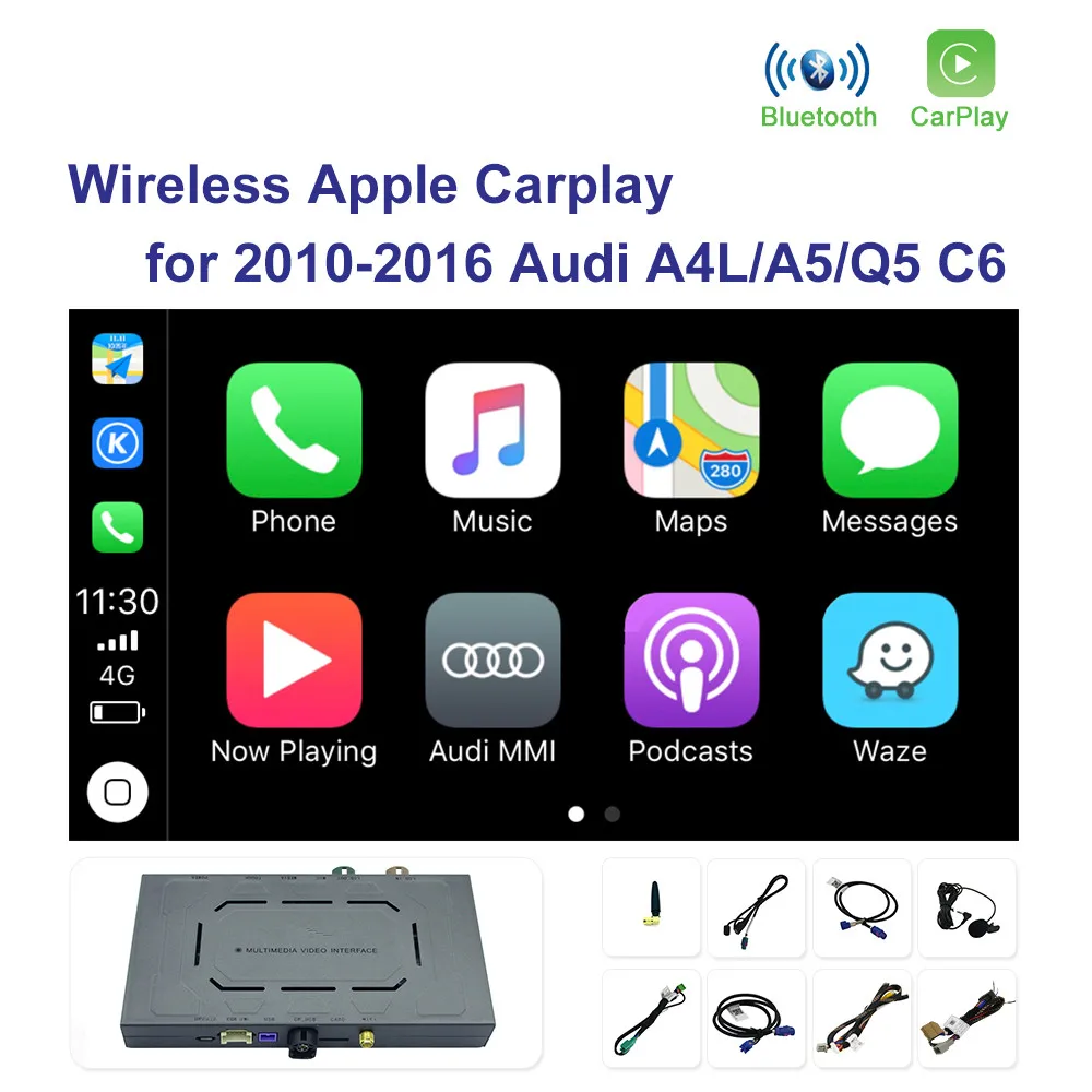 

Для 2010-2016 Audi A4L /A5/Q5( MMI ) 2010-2011A6/A7/A8/Q7(C6)Android Авто/беспроводной модуль Apple Carplay