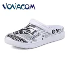 Летние сандалии, Мужская модная садовая обувь, большой размер 49, 48, 47, шлепанцы, уличные мужские сандалии, пляжная обувь, белые сабо на плоской подошве