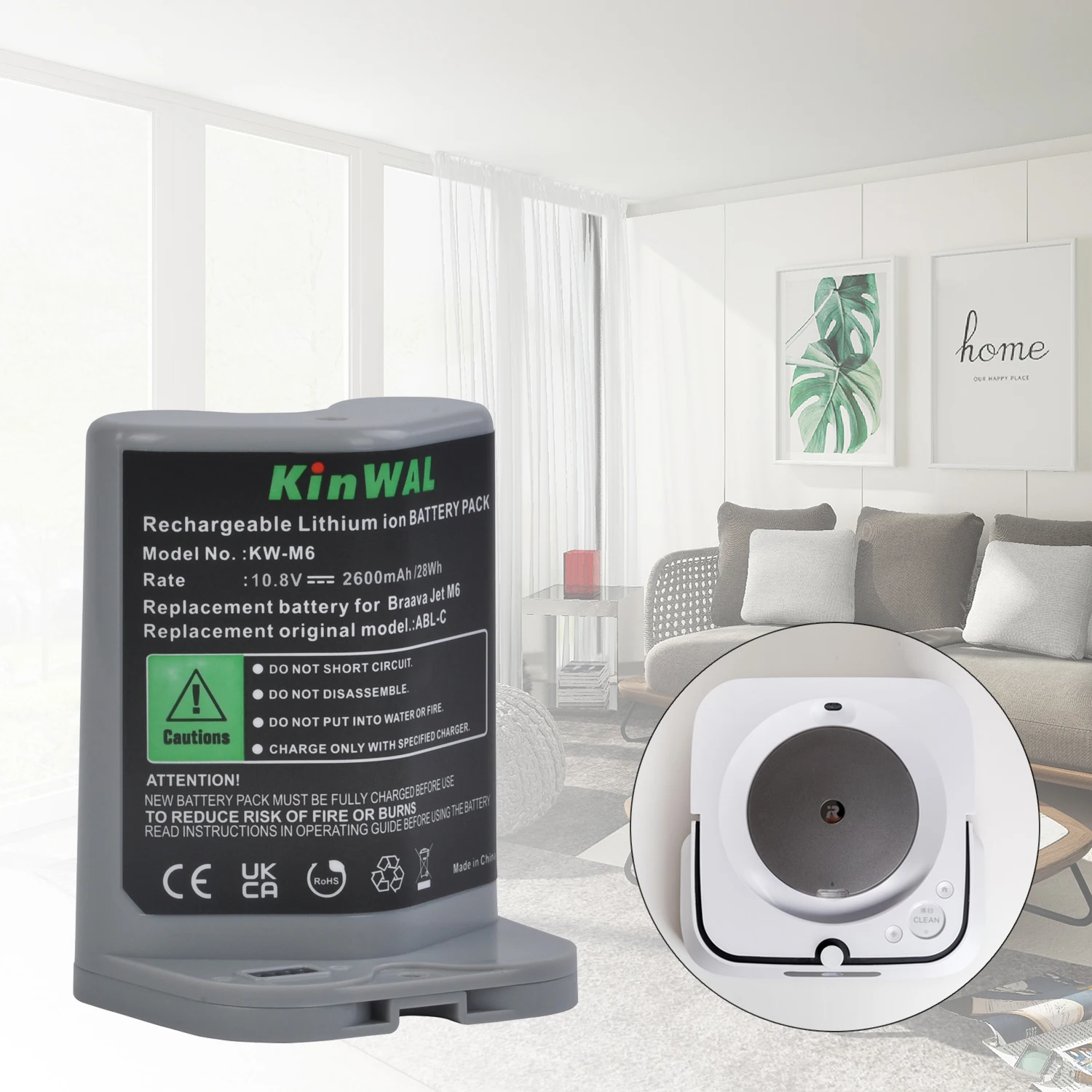 Аккумулятор для пылесоса iRobot Braava Jet M6 2600 мА · ч | Электроника