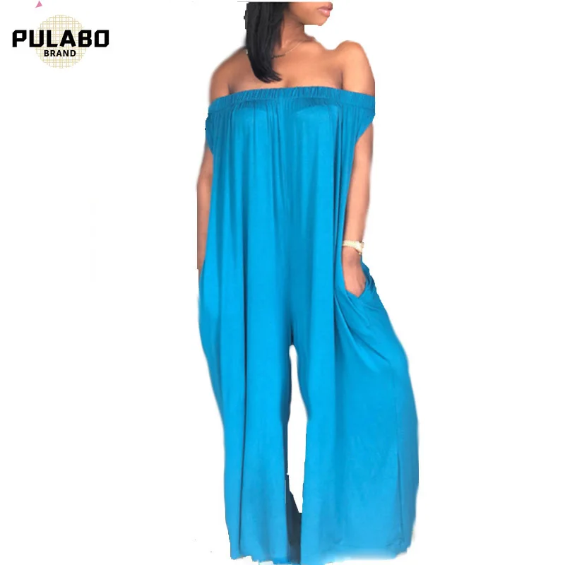 Женский свободный комбинезон на одно плечо летний однотонный повседневный из