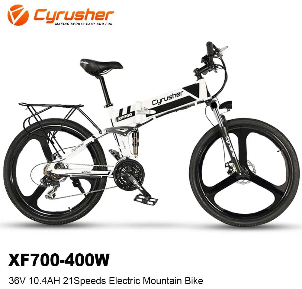 Велосипед Горный Cyrusher XF700 складной 400 Вт 21 скорость|Электровелосипед| |