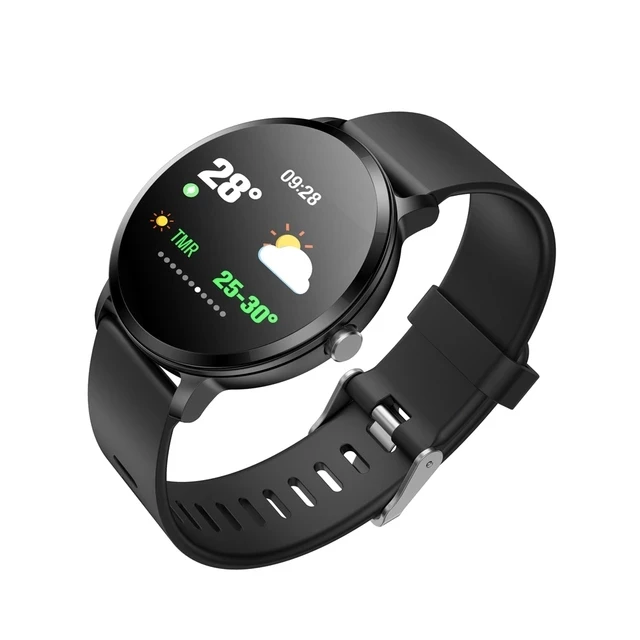 Black Женские Смарт-часы для фитнеса женские Беговые часы Reloj монитор сердечного ритма Bluetooth Шагомер сенсорные умные спортивные часы для бега - Цвет: Black