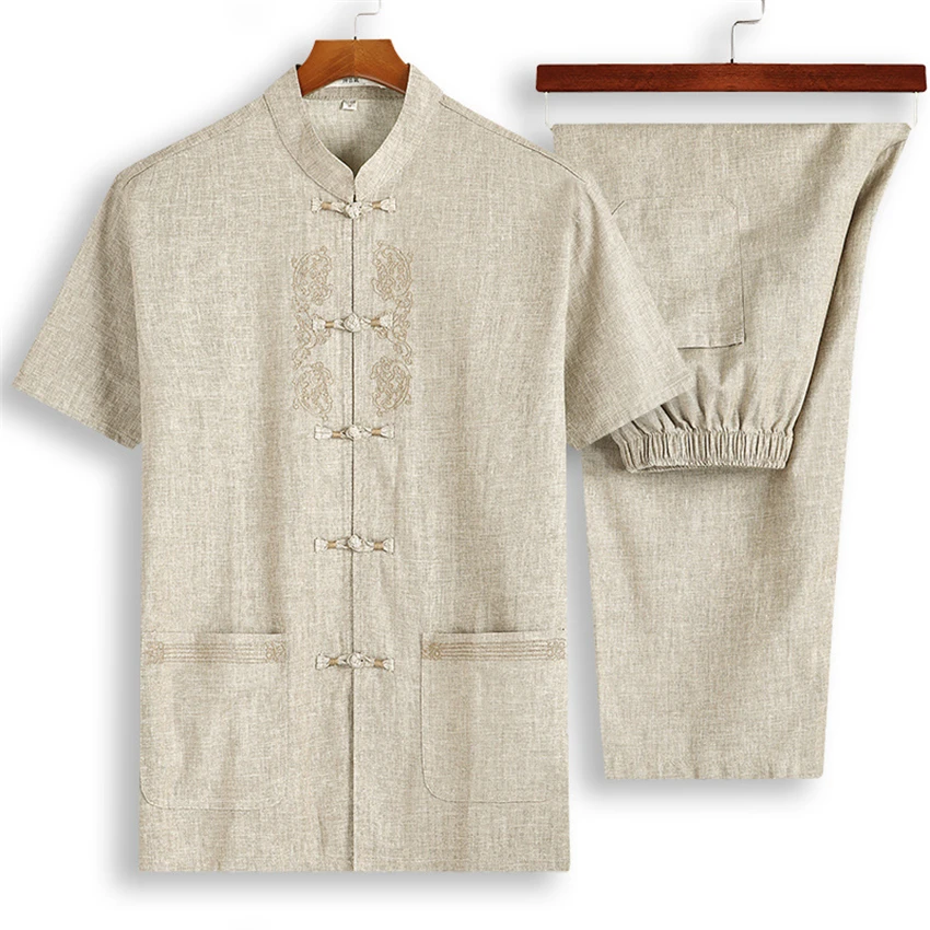 Традиционная китайская одежда для мужчин в стиле Тан костюм китайском кунг фу