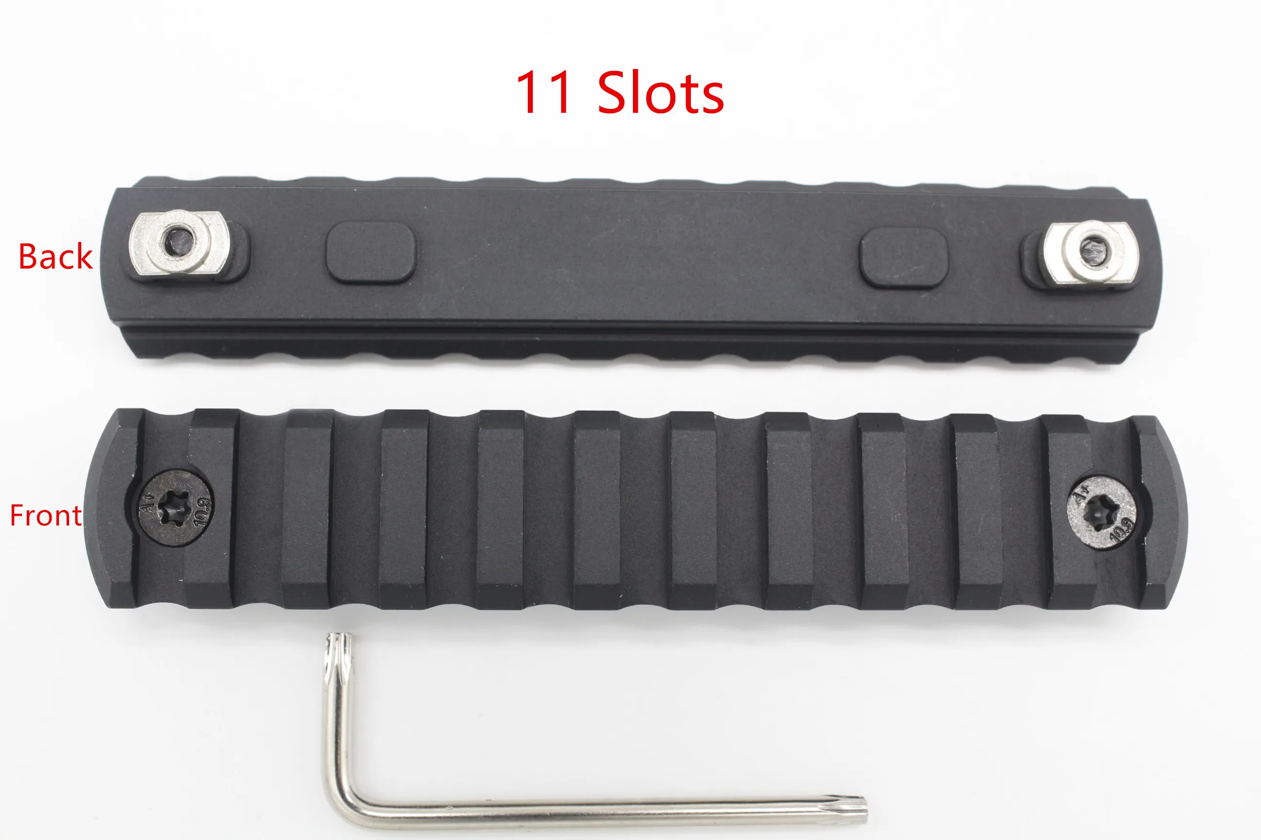 Черный/Загар/красный 11 слотов Алюминиевый Keymod / M-lok железнодорожная секция