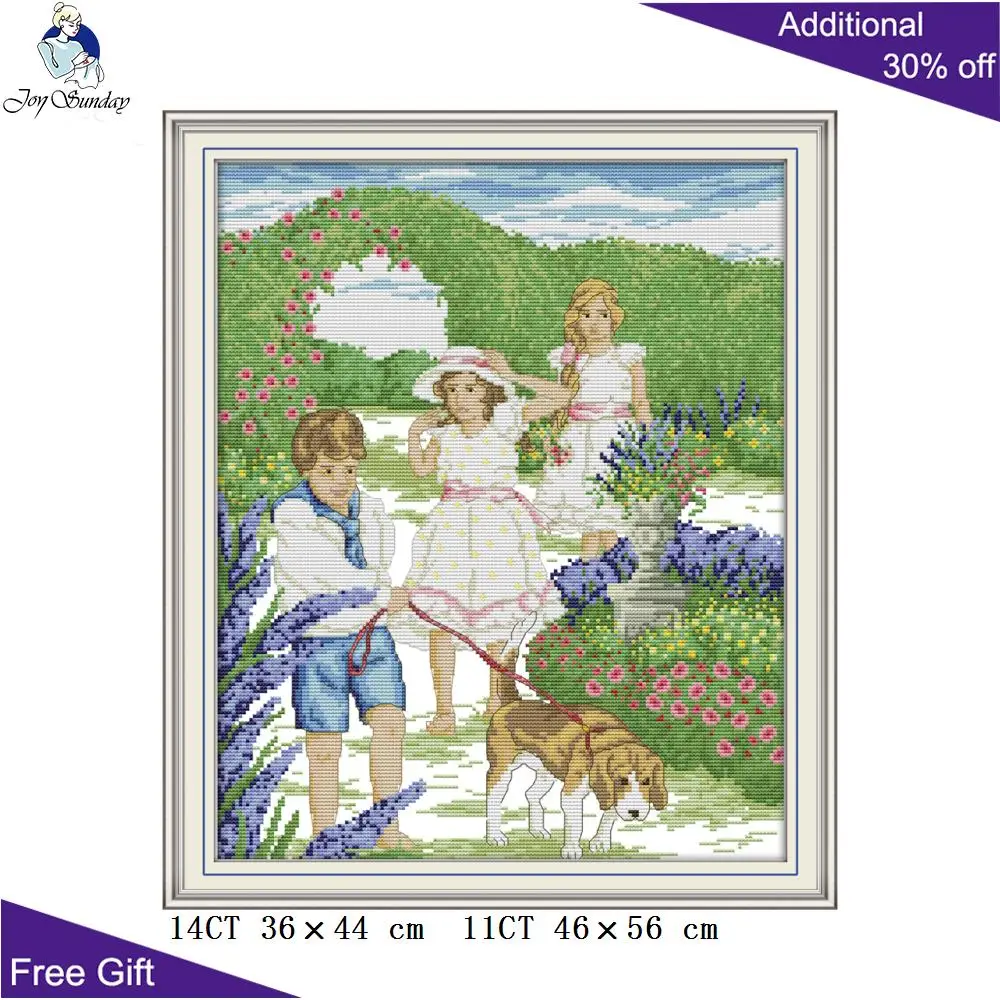 Joy Sunday вылет крестиком RA240 14CT 11CT Счетный и штампованный домашний декор