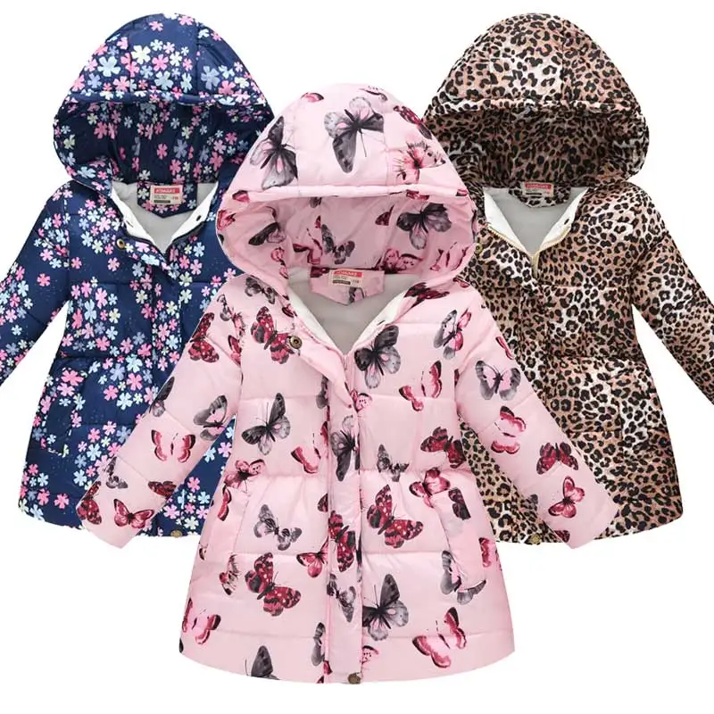 2019 Осень Длинная парка для девочек зимняя теплая Куртка детская хлопковая куртка