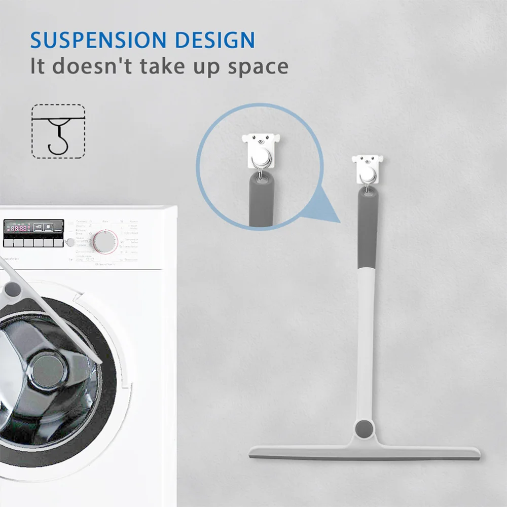 

2pcs Multipurpose Glass Squeegee Wipers Household Window Wipers (Grey White)