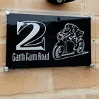 300x180 мм индивидуальный большой размер локомотив шаблон номер дома дверной знак табличка для ворот настенного крепления знак именная табличка прозрачный акрил