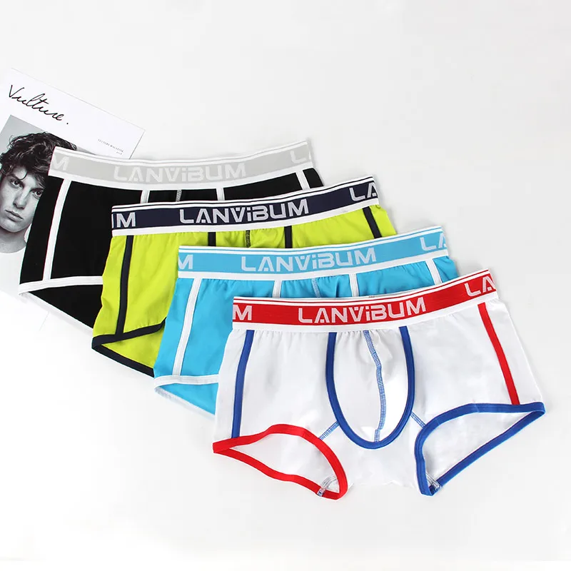 Boxer Shorts Underpants Men's Panties Men Boxer Underwear Cotton for Male Couple Sexy Set Calecon Large Size Lot Soft