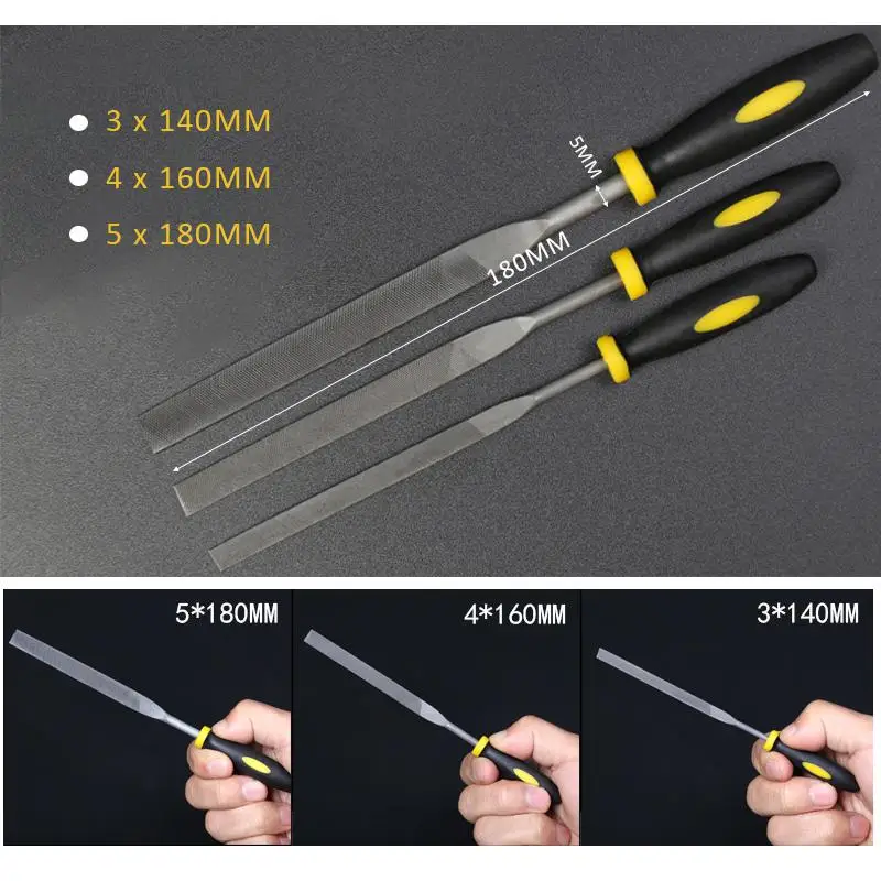 Набор пилок для работ по металлу 10 шт. набор с иглами 140/160/180 мм плоские квадратные