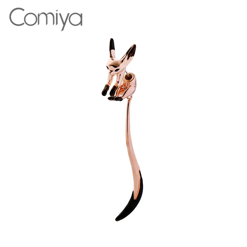 Comiya, корейские серьги-капли, эмаль, животное, шарм, цинковый сплав, длинный хвост, подвеска, Brincos Mujer Brincos Oorbellen, висячие серьги - Окраска металла: Золотой цвет