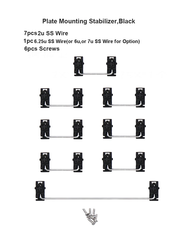 Keycap стабилизаторы Вишневый Стиль для монтажа пластин PCB крепление Cherry MX