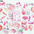 45 шт.коркор. Kawaii Girl's Dream Pink Sticker Wall Stickers for Kids Room Boys Girls Kids спальня Home Decoration