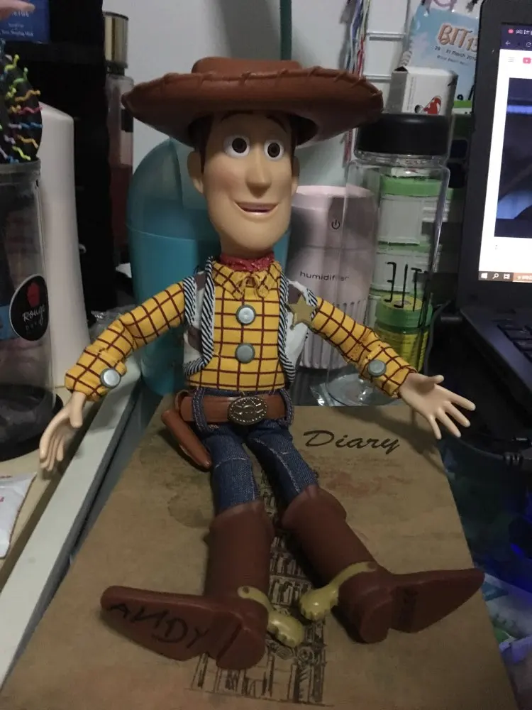 Woody no box 30 см говорящая Вуди и Джесси Базз Лайтер ПВХ фигурка кукла игрушка Рождественский подарок на день рождения для детей - Цвет: Woody no box