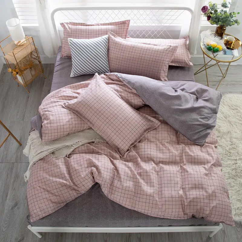 Red And Black Stripe Printed Bedding Sets Soft Duvet Cover Single/Twin/Queen/King Size Bedclothes 3pcs | Дом и сад