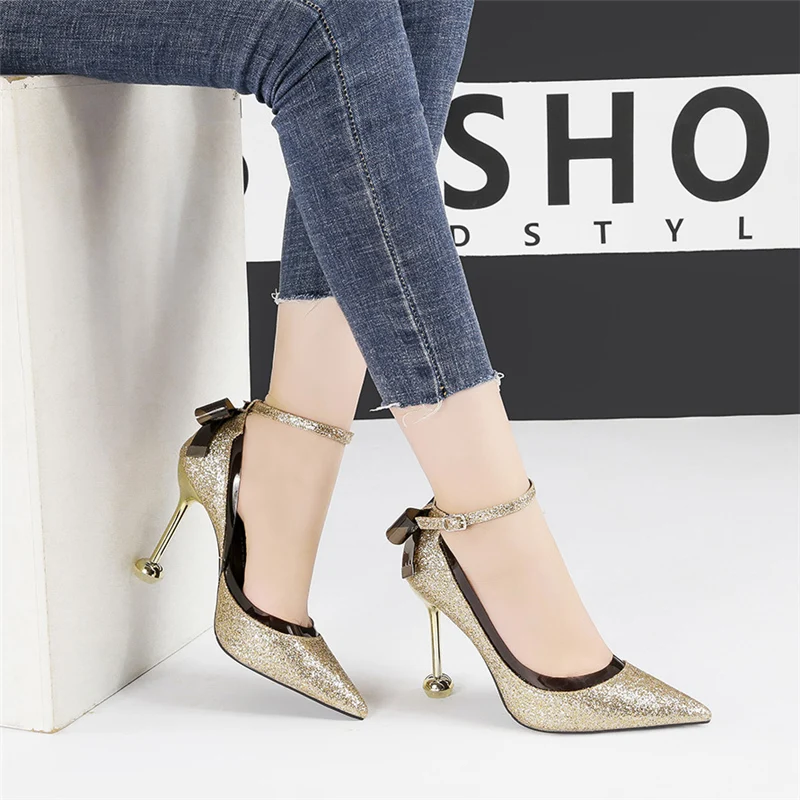 2019 г. Пикантные женские босоножки на высоком каблуке 10 см размер 40 Свадебные