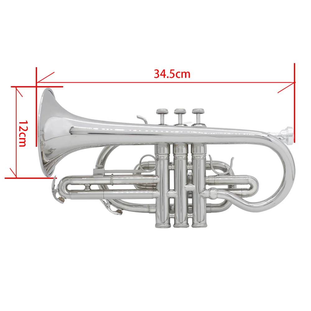 Ammoon Профессиональный Bb плоский Корнеты духовых инструментов с сумкой чехол