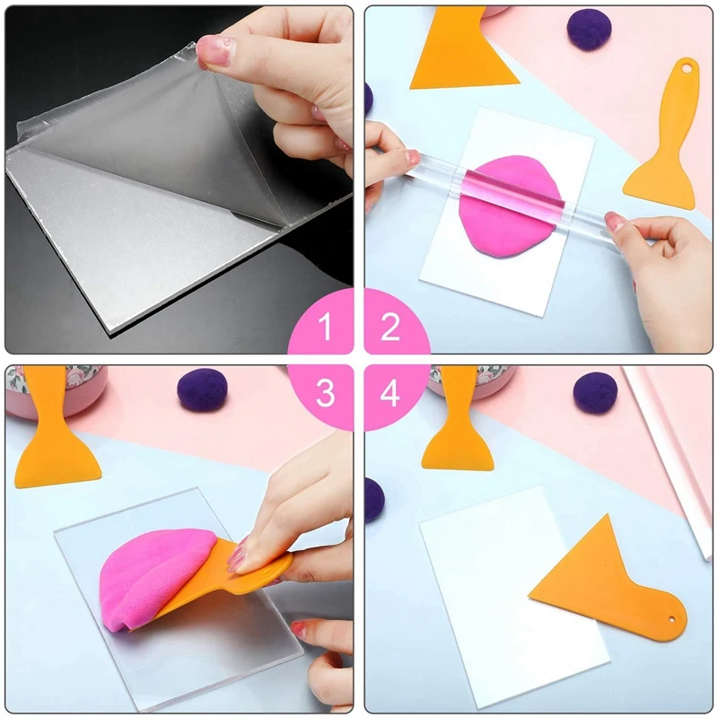 Набор инструментов для лепки из глины акрил ролик и листа скребок опорная плита