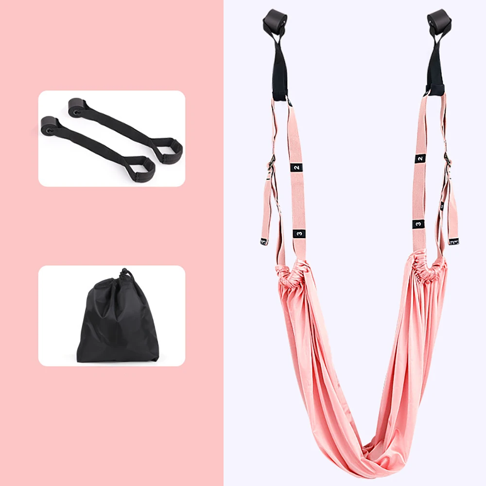 

For Home Gym Aerial Yoga Set Decompression Hammock Stretch Belt Lower Waist Trainer Door Double Chuck Handstand Inverted Rope