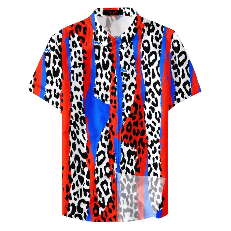 Модное винтажное платье 2021 приталенная Повседневная рубашка с леопардовым