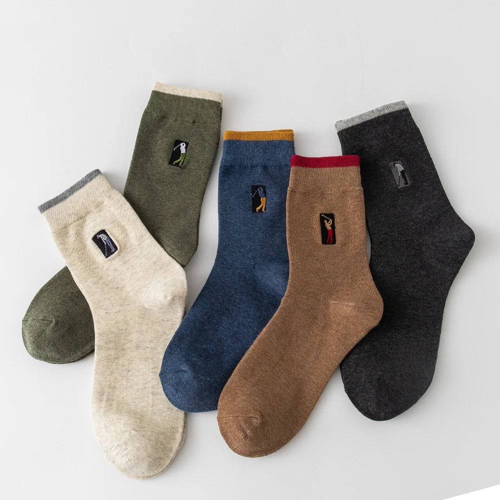 Носки мужские хлопковые дышащие брендовые мягкие в японском стиле повседневные