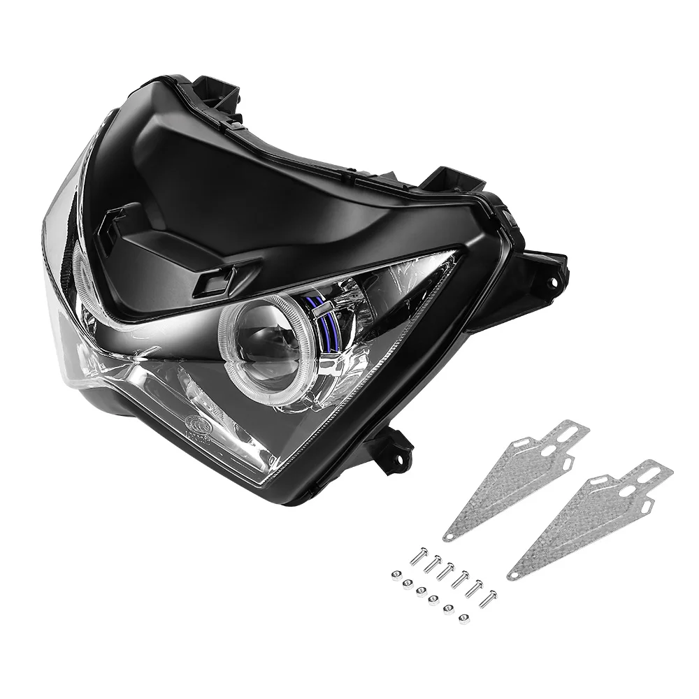 KEMIMOTO для Kawasaki Z800 Z250 Halo Eye HID проектор на заказ головной светильник ABS в сборе Z 250 Z 800 2013 головной светильник