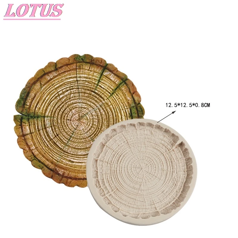 

1pcs Tree Rings Lace Resin Silicone Fondant Molds Cake Decorating Tools Pastry hotsale
