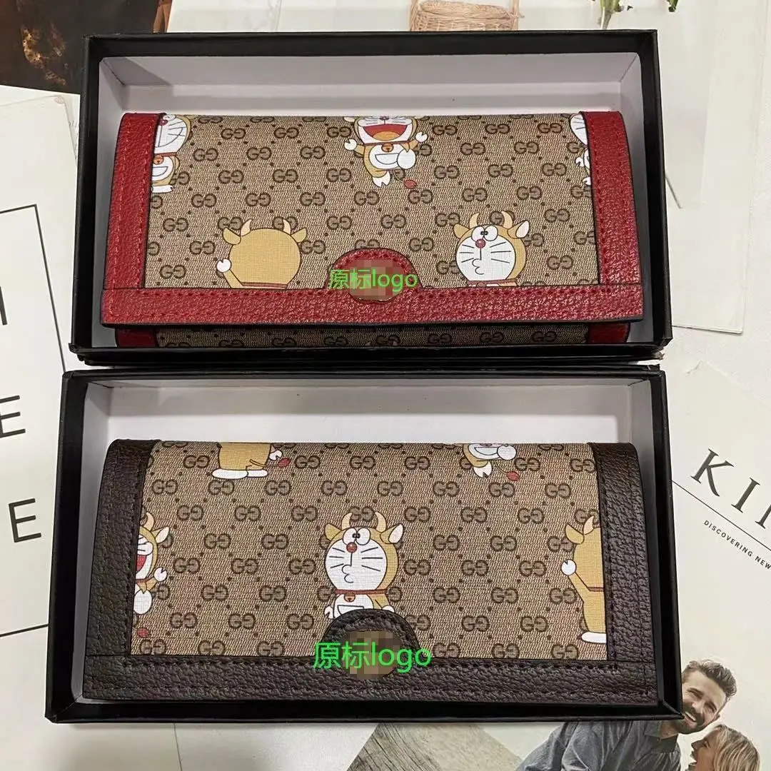 

Doraemon fashion men's compact ultra-thin fan coin purse simple cute cartoon printing casual large-capacity ladies clutch