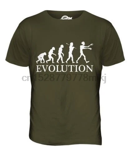 ZOMBIE EVOLUTION OF MAN Мужская футболка топ подарок APOCALYPSE Хэллоуин KILLING Tees Custom Jersey