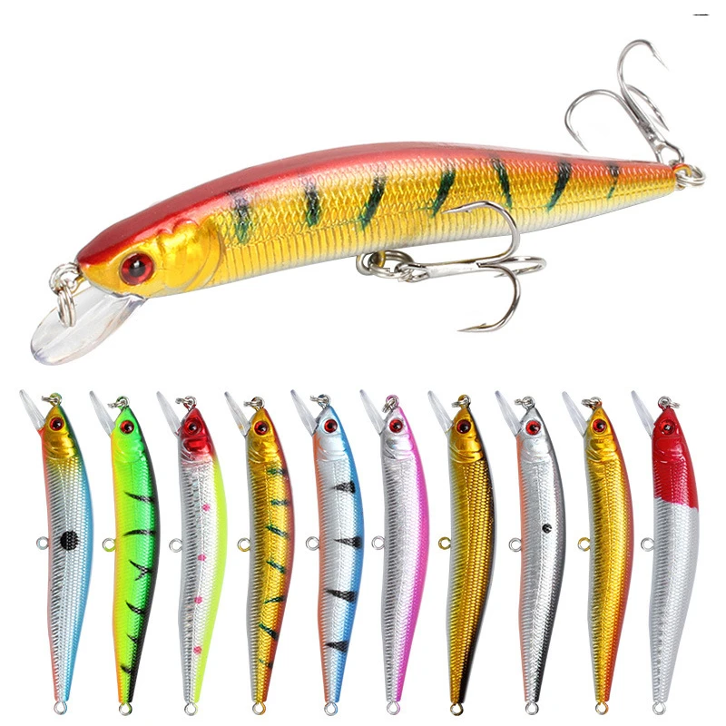 1PCS Minnow Fishing Lure 10cm /8g Artificial Popper Freshwater Hard Bait Wobblers Jig CrankBait Trout Carp Tackle Pike | Спорт и