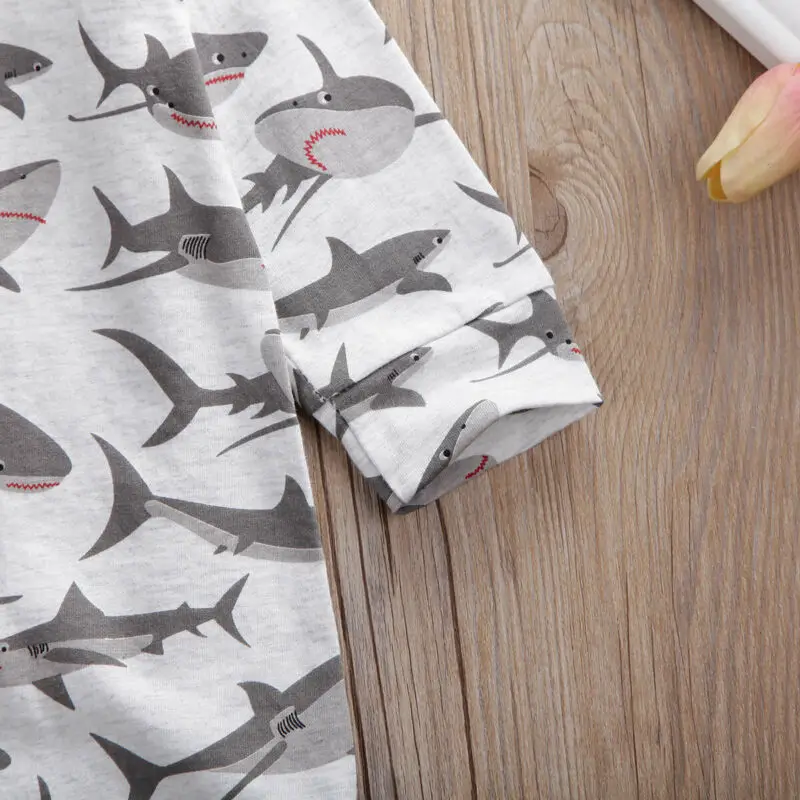 

Toddler Kid Boy Girl Shark Cotton Romper Bodysuit Jumpsuit Playsuit Outfit