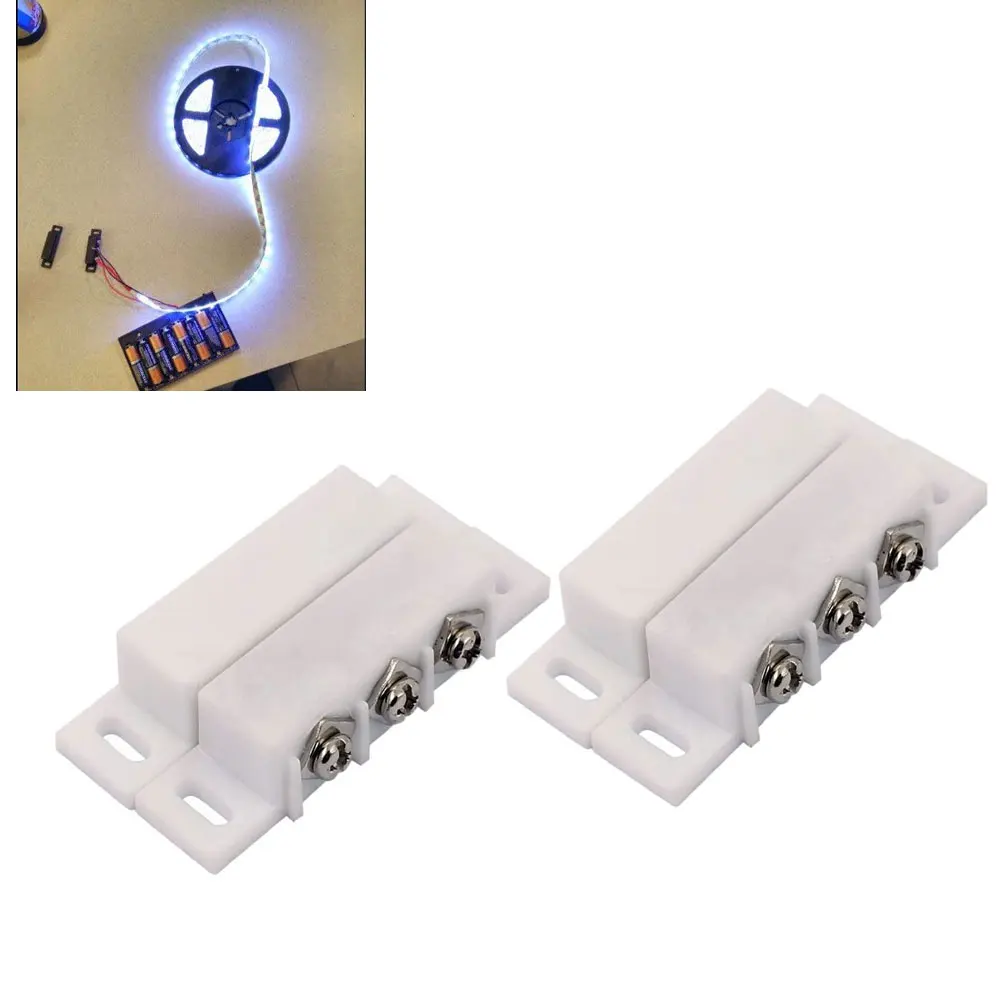 

2PCS Reed Switch Normally Open Closed NC NO Door Alarm Window Security Sensor DC 5V 12V 24V Magnetic Reed Sensor Switch